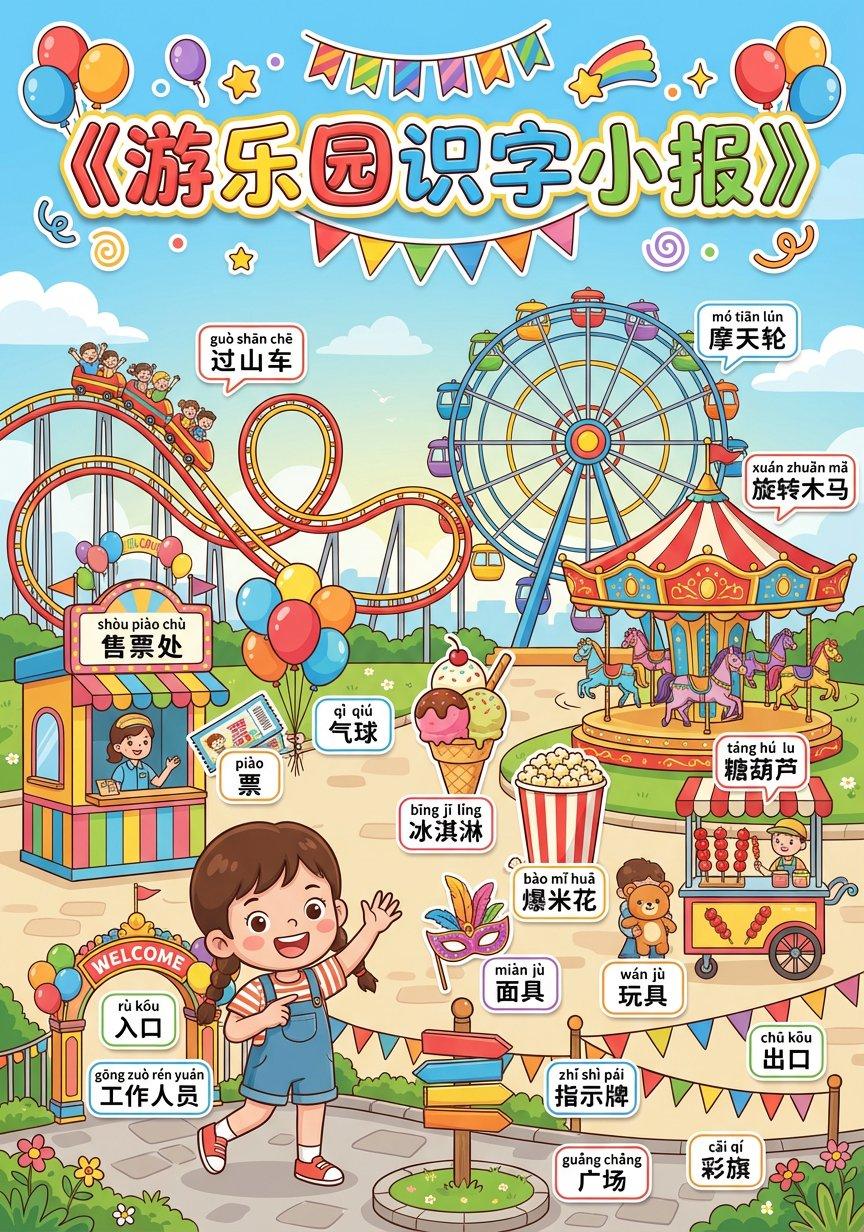 儿童识字小报