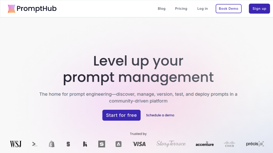 PromptHub官网 网站预览