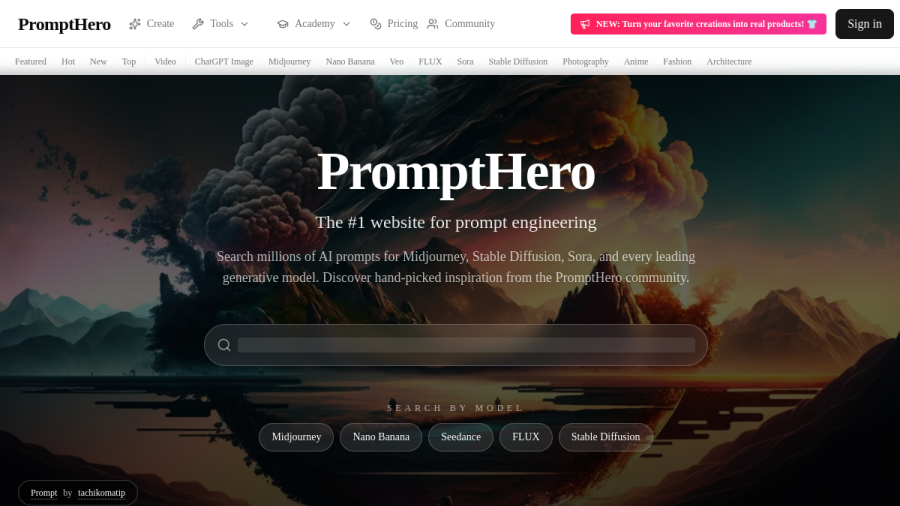 PromptHero官网 网站预览