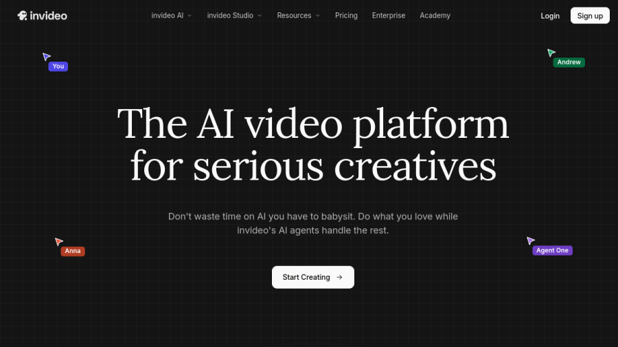 InVideo AI官网 网站预览