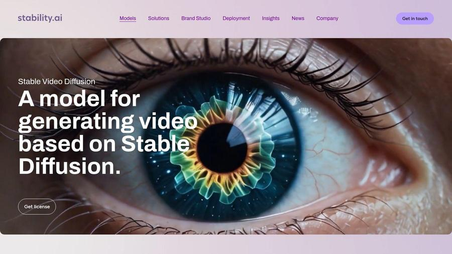 Stable Video官网 网站预览