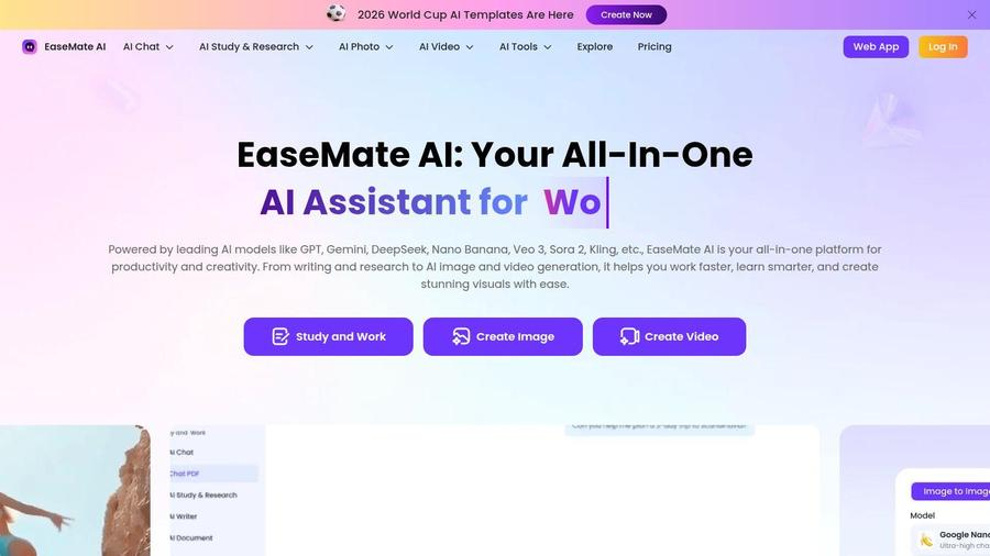EaseMate AI官网 网站预览
