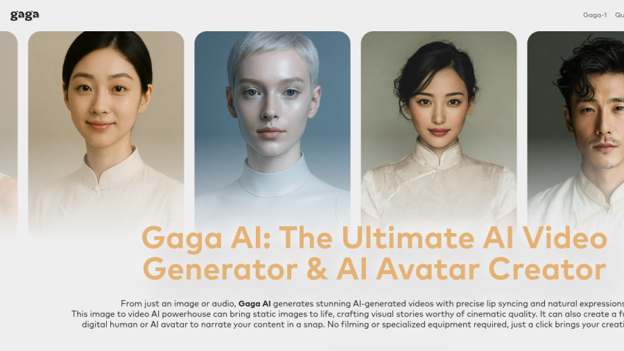Gaga官网 网站预览