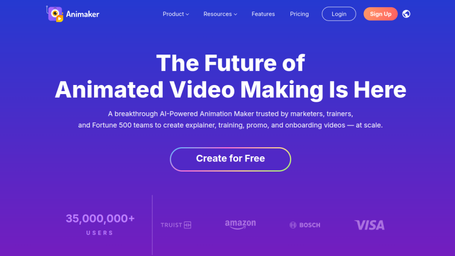Animaker官网 网站预览