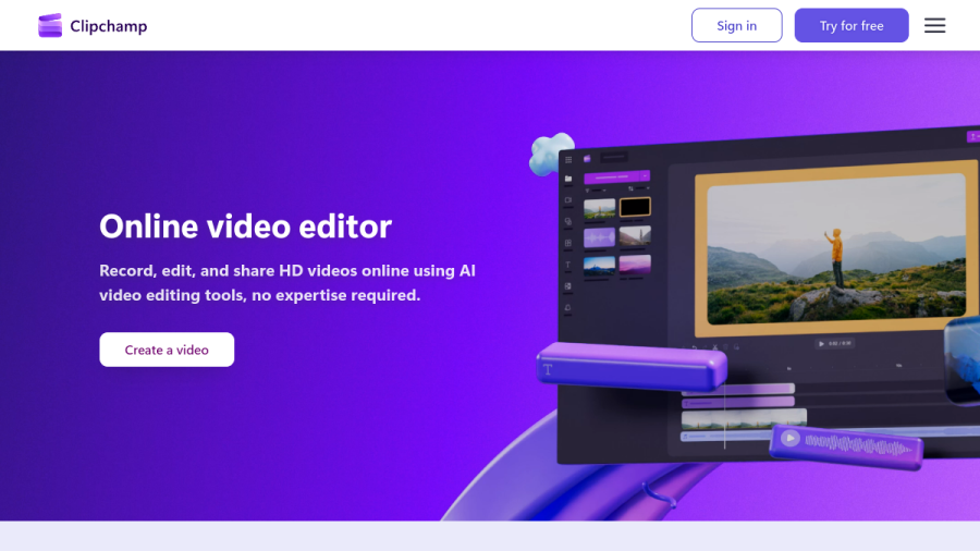 Clipchamp官网 网站预览