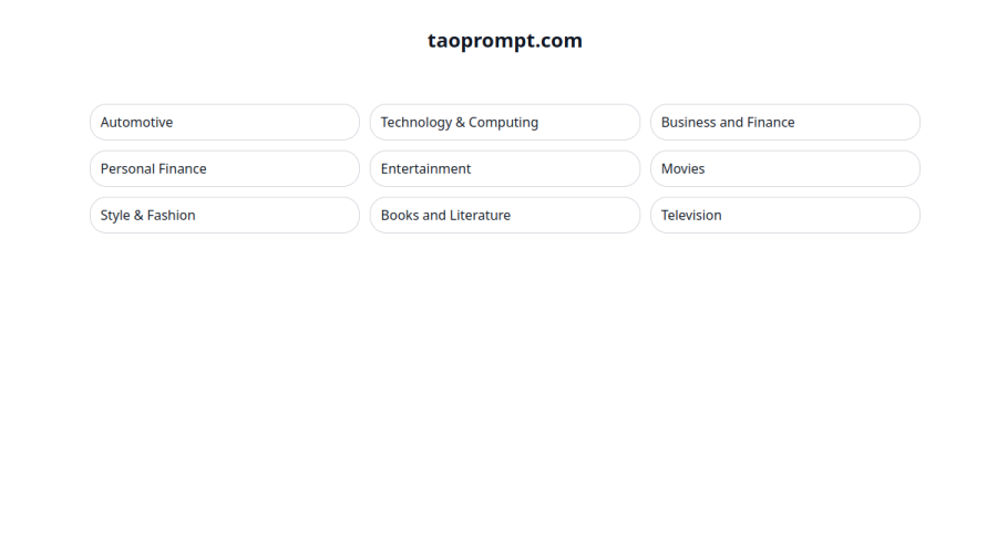 TaoPrompt官网 网站预览